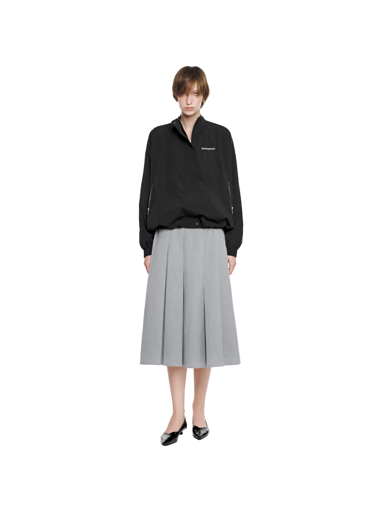 MOCK NECK NYLON JACKET
