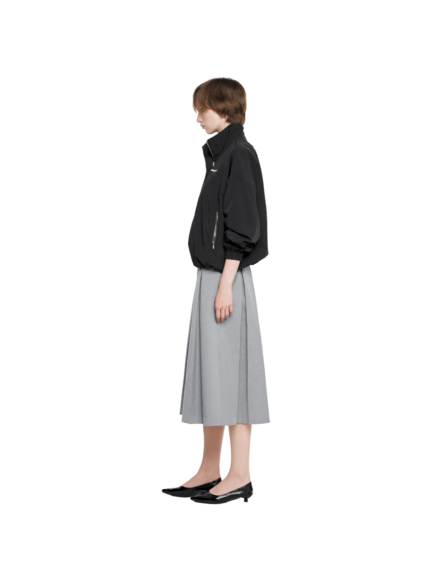 MOCK NECK NYLON JACKET