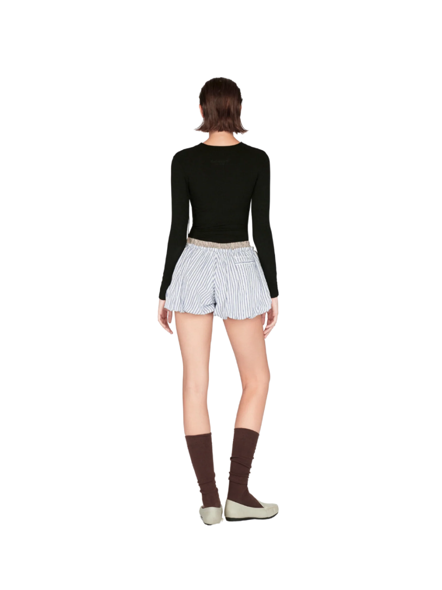 MIXED WAIST PUMPKIN SHORTS