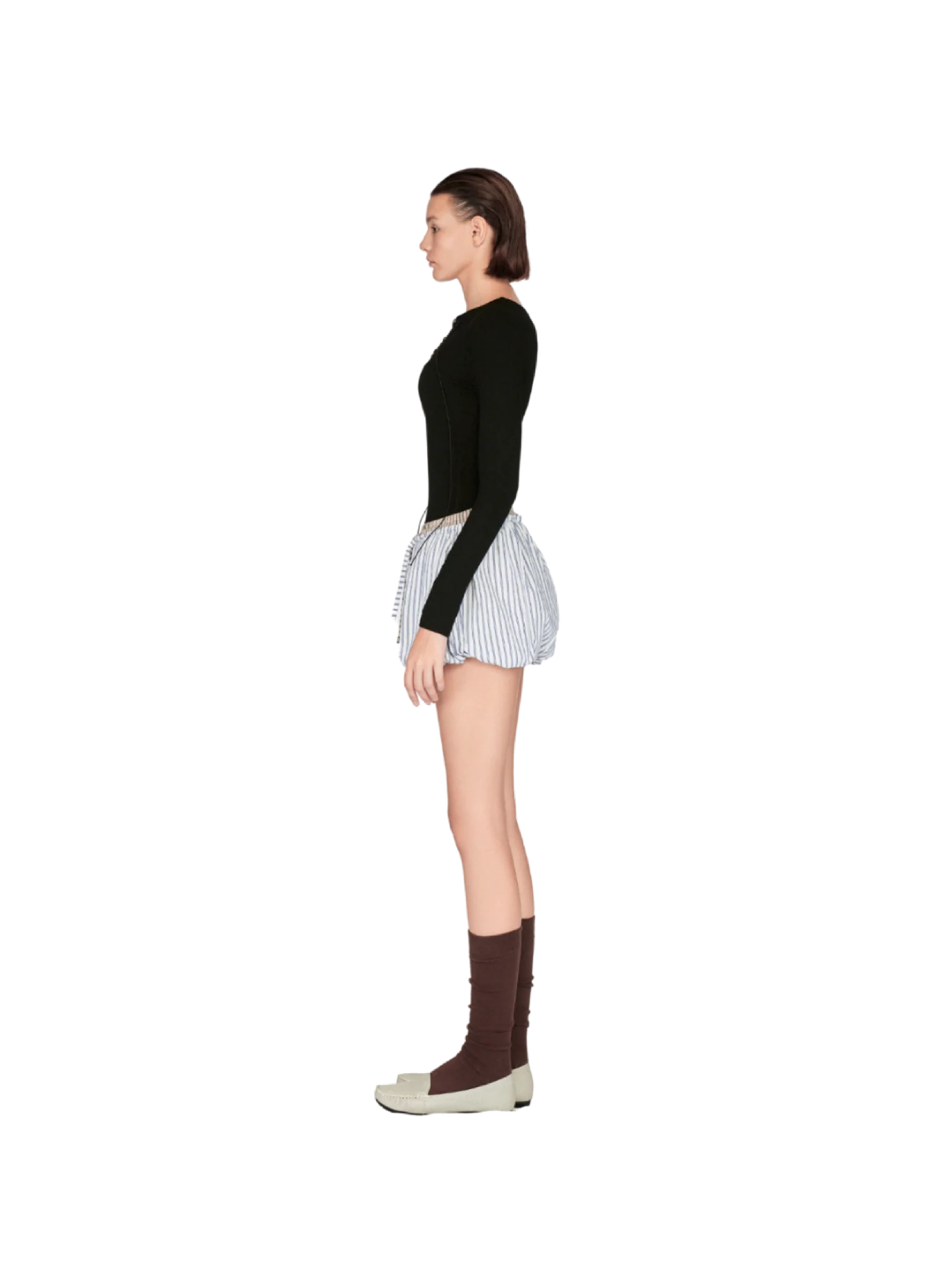 MIXED WAIST PUMPKIN SHORTS
