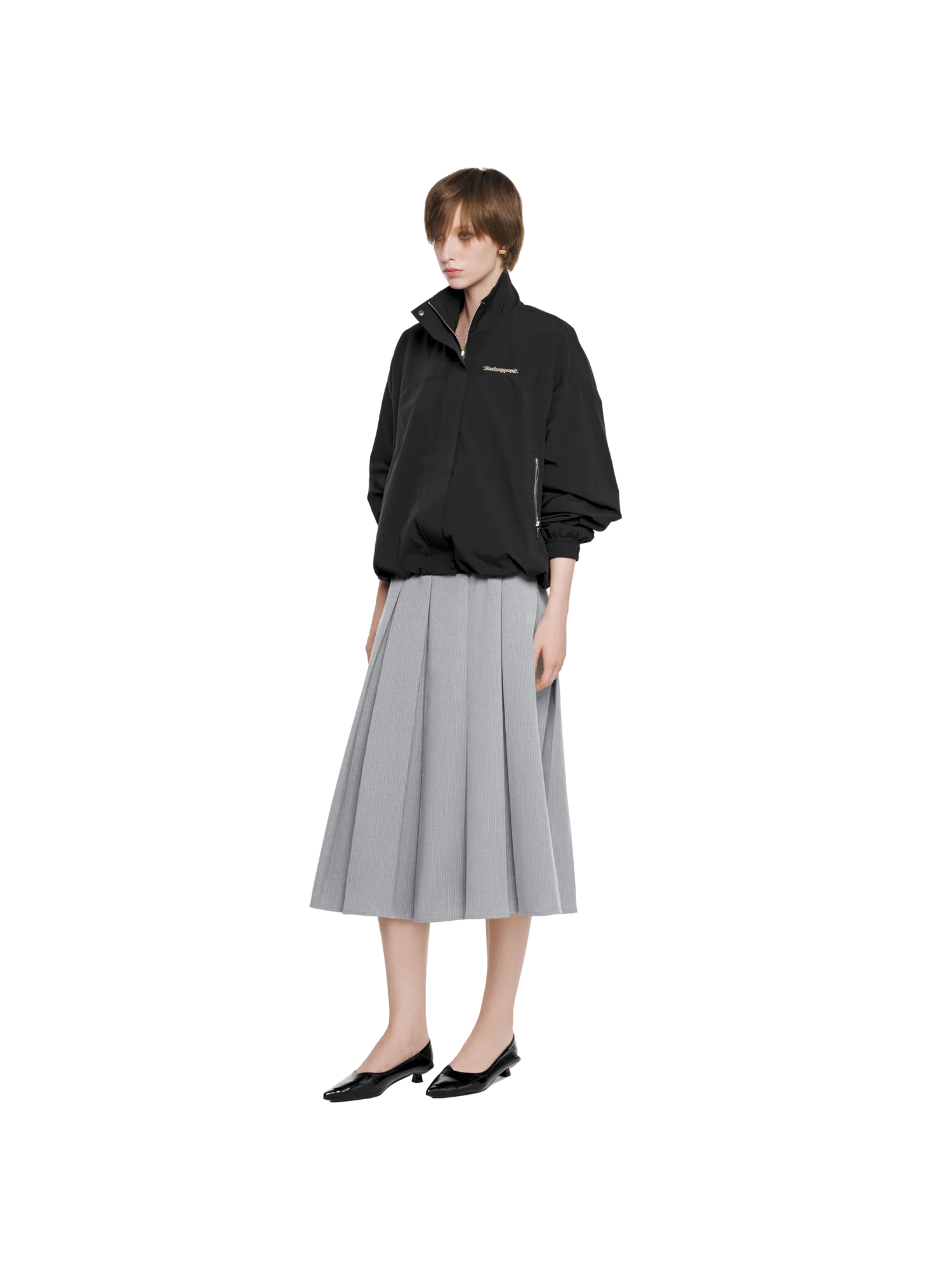 MOCK NECK NYLON JACKET