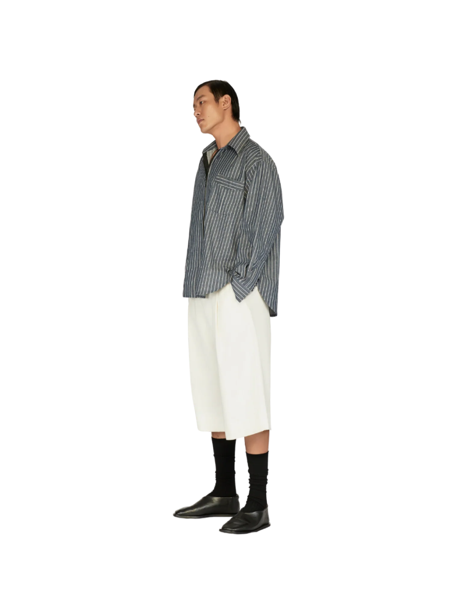 STRIPED ZIPPER SHIRT
