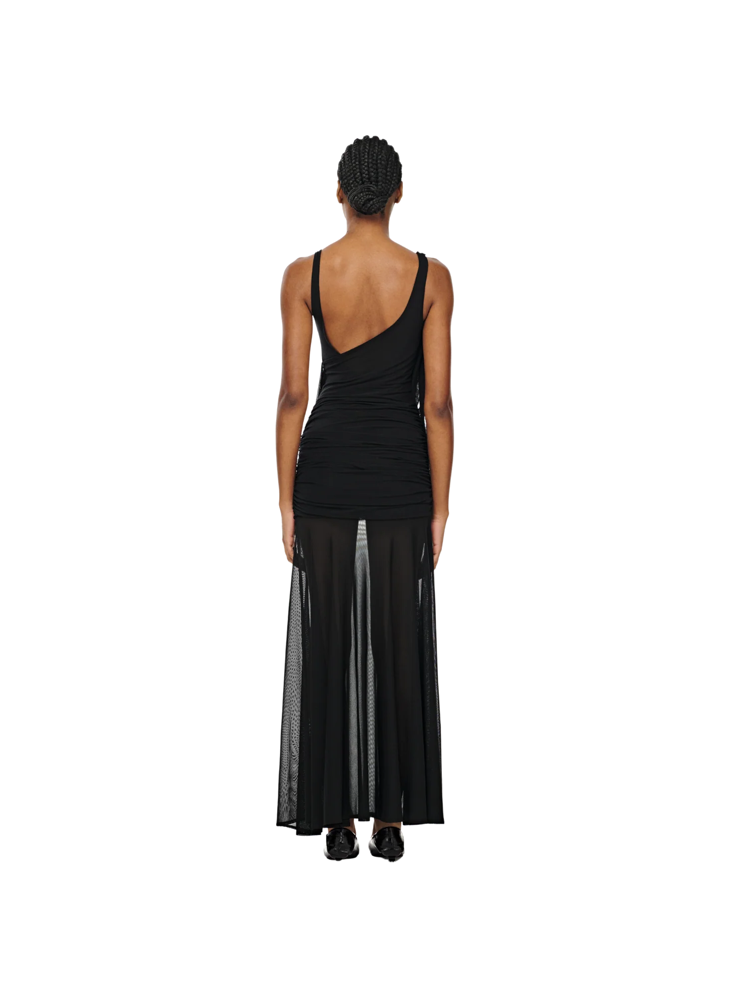 FLOWY MESH MAXI DRESS