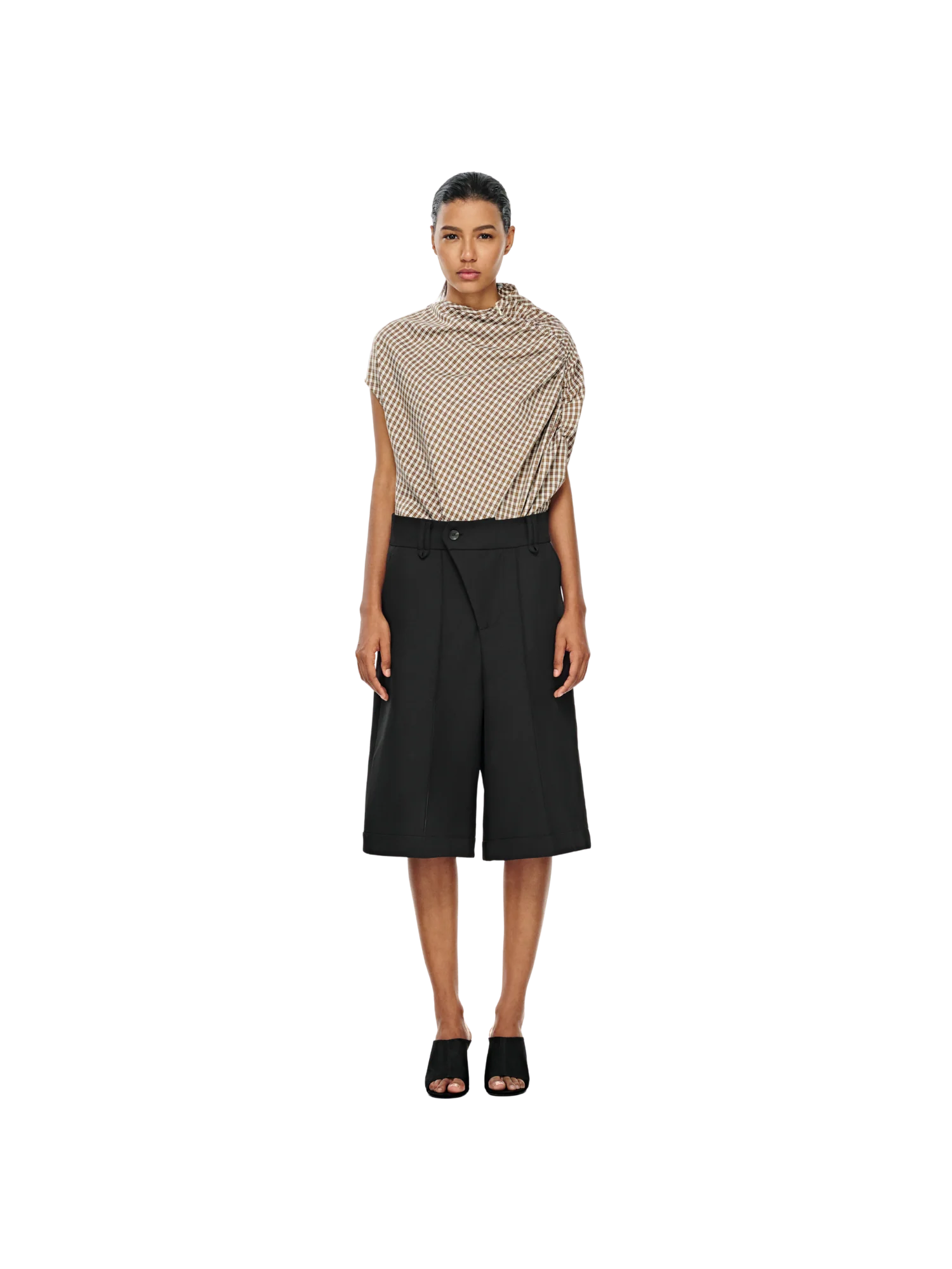 ASYMMETRIC FLY BERMUDA SHORTS