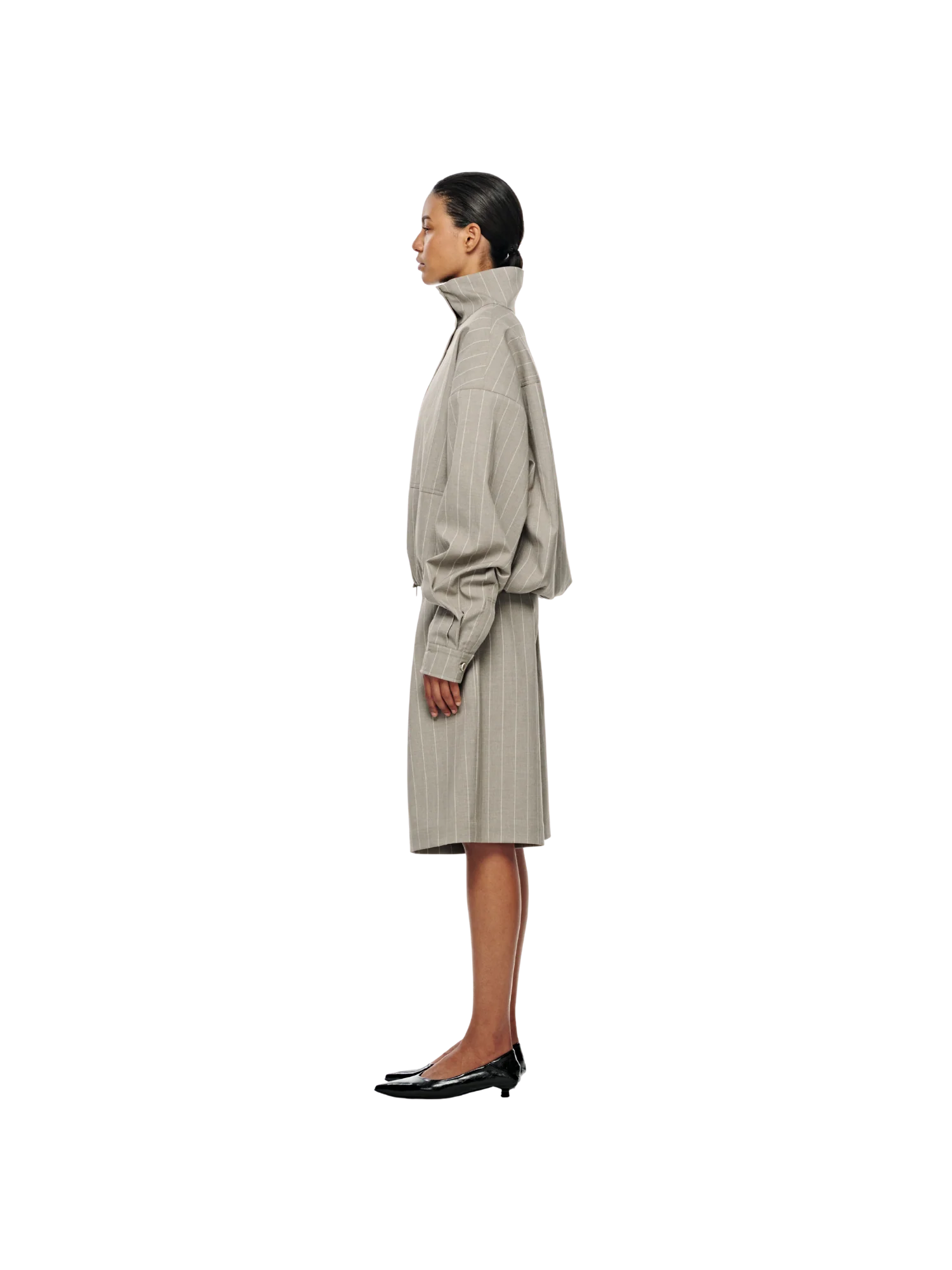 PINSTRIPE STRUCTURED JACKET