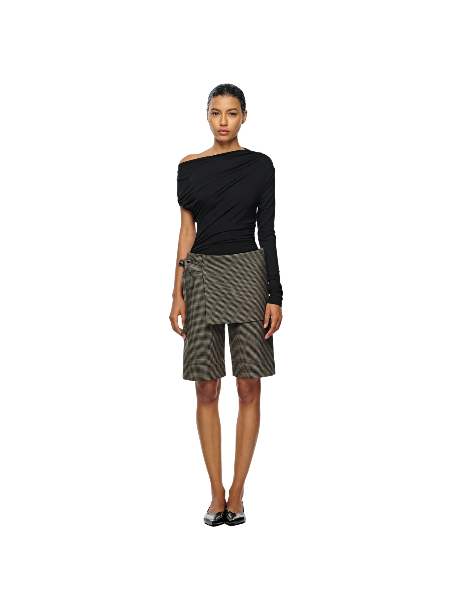 WRAP PANEL BERMUDA SHORTS
