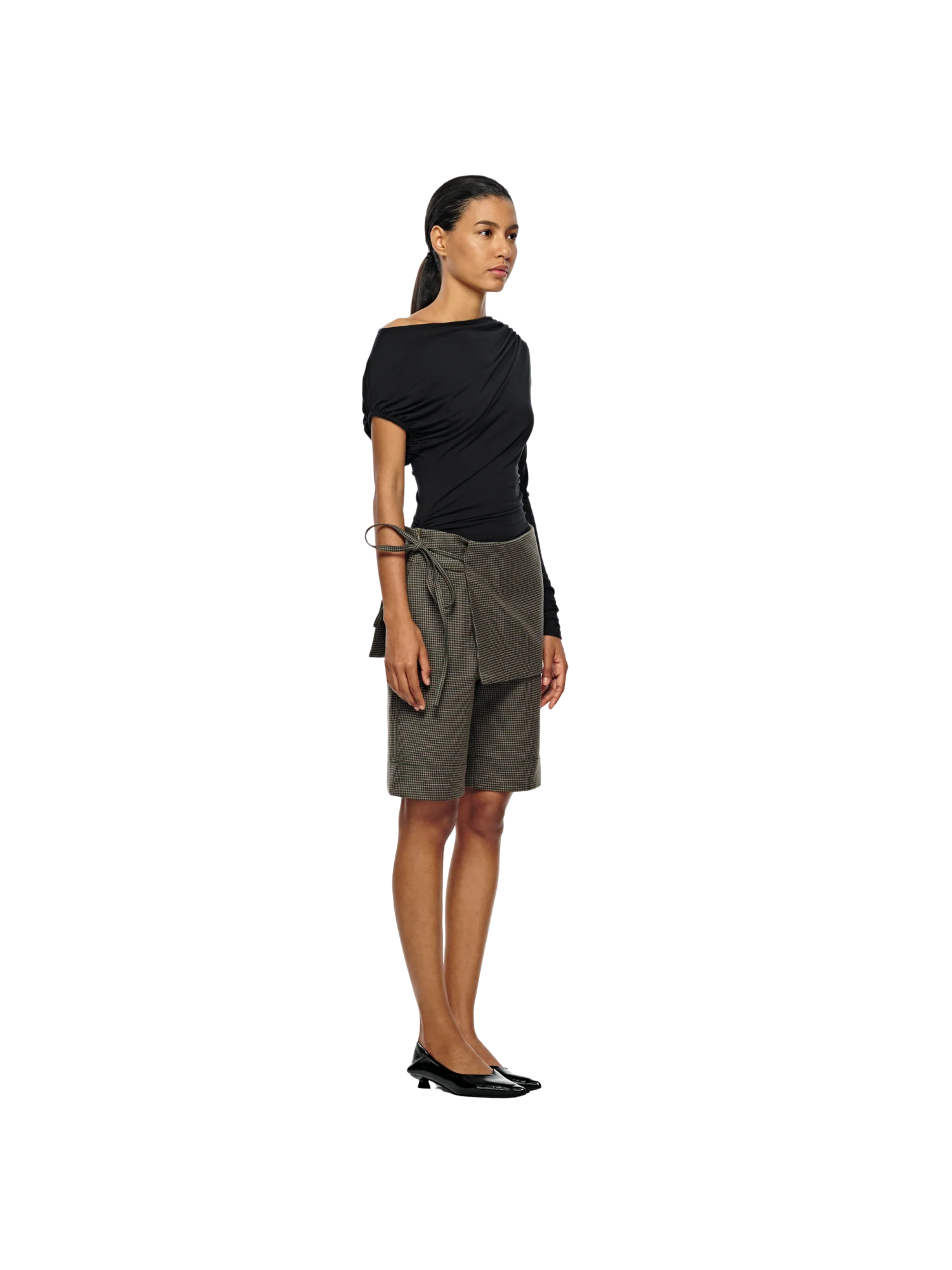 WRAP PANEL BERMUDA SHORTS