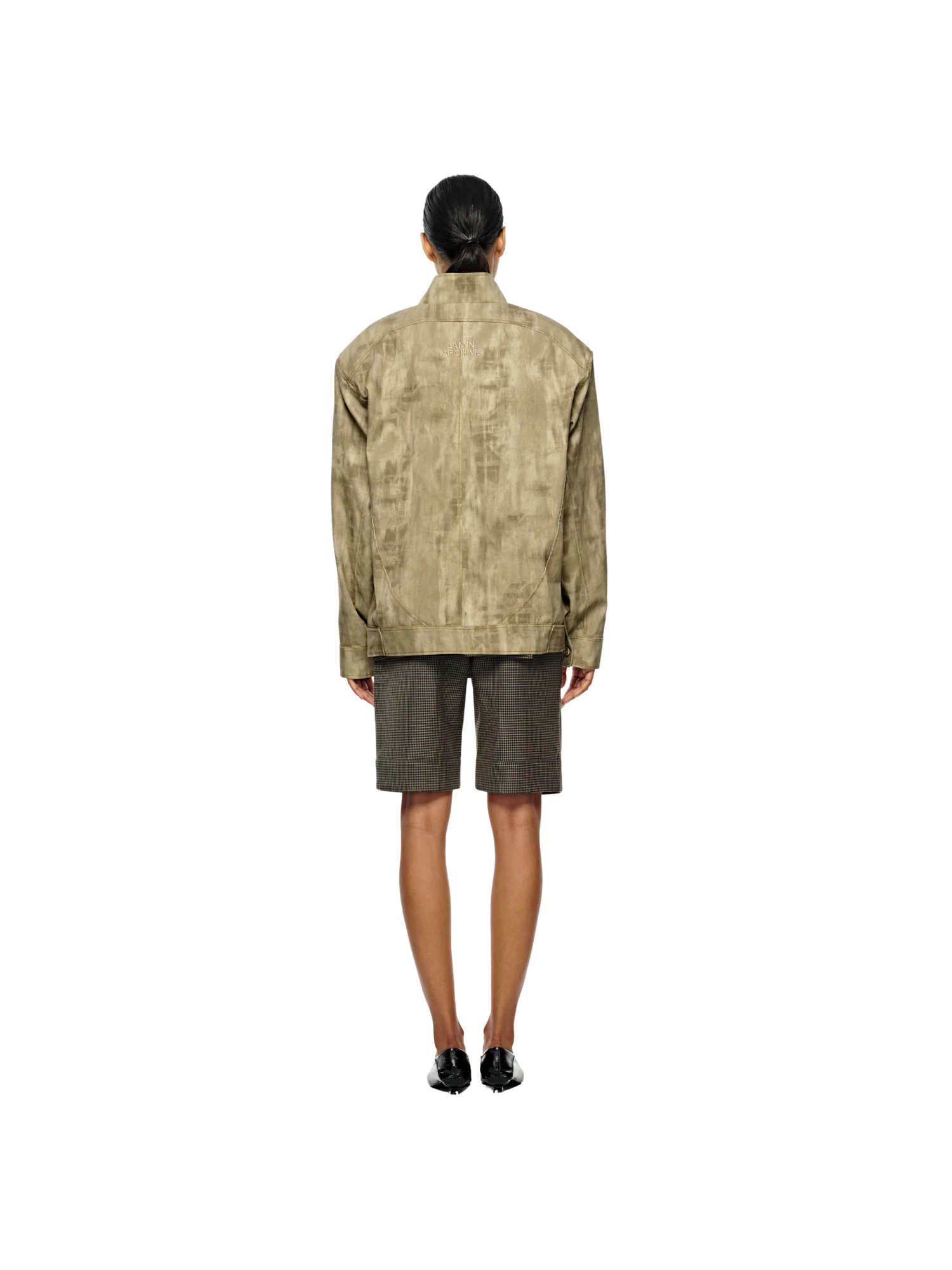 BLEACH EFFECT TWILL JACKET