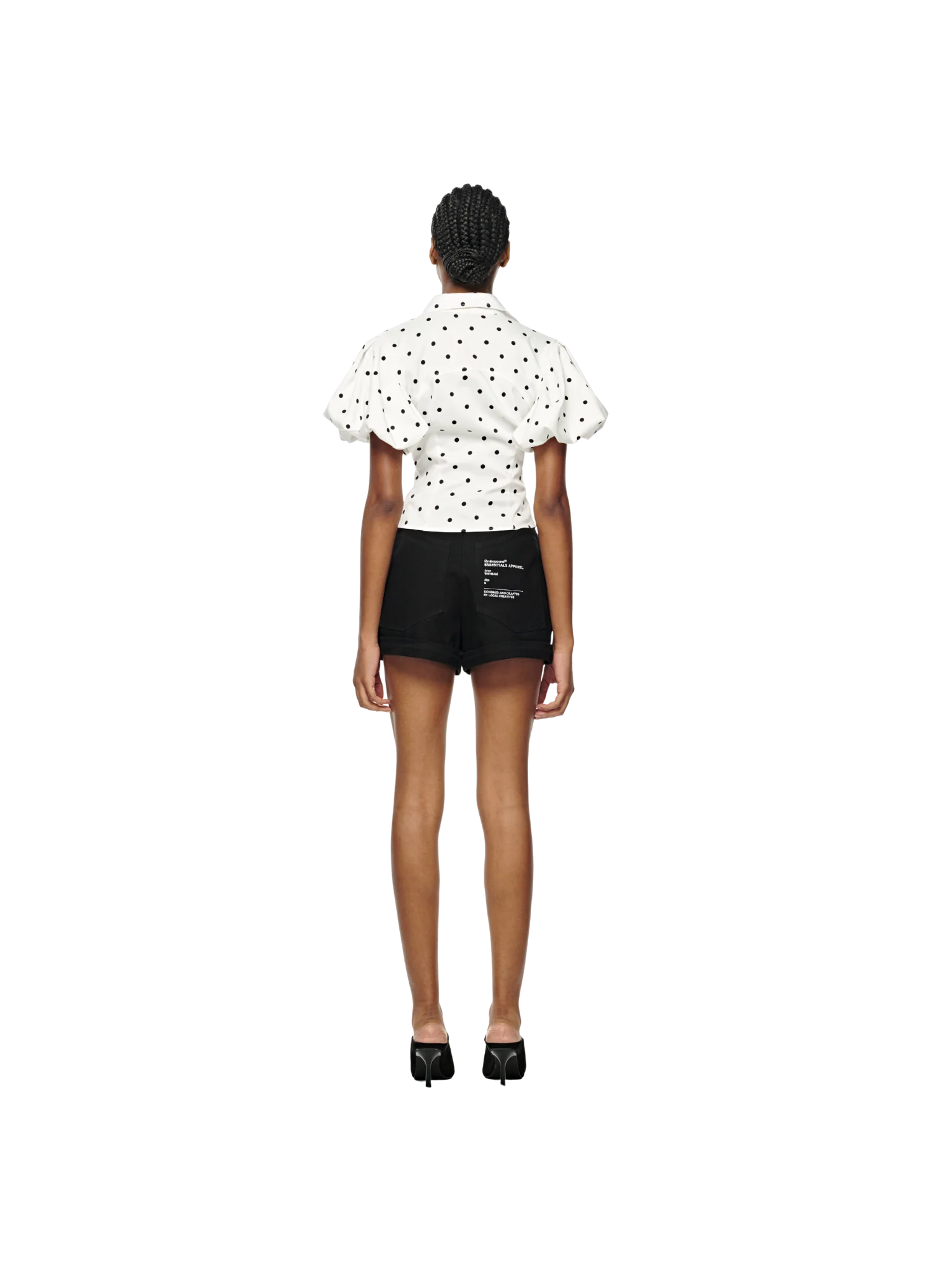 DOTTED PUFF SLEEVE SHIRT
