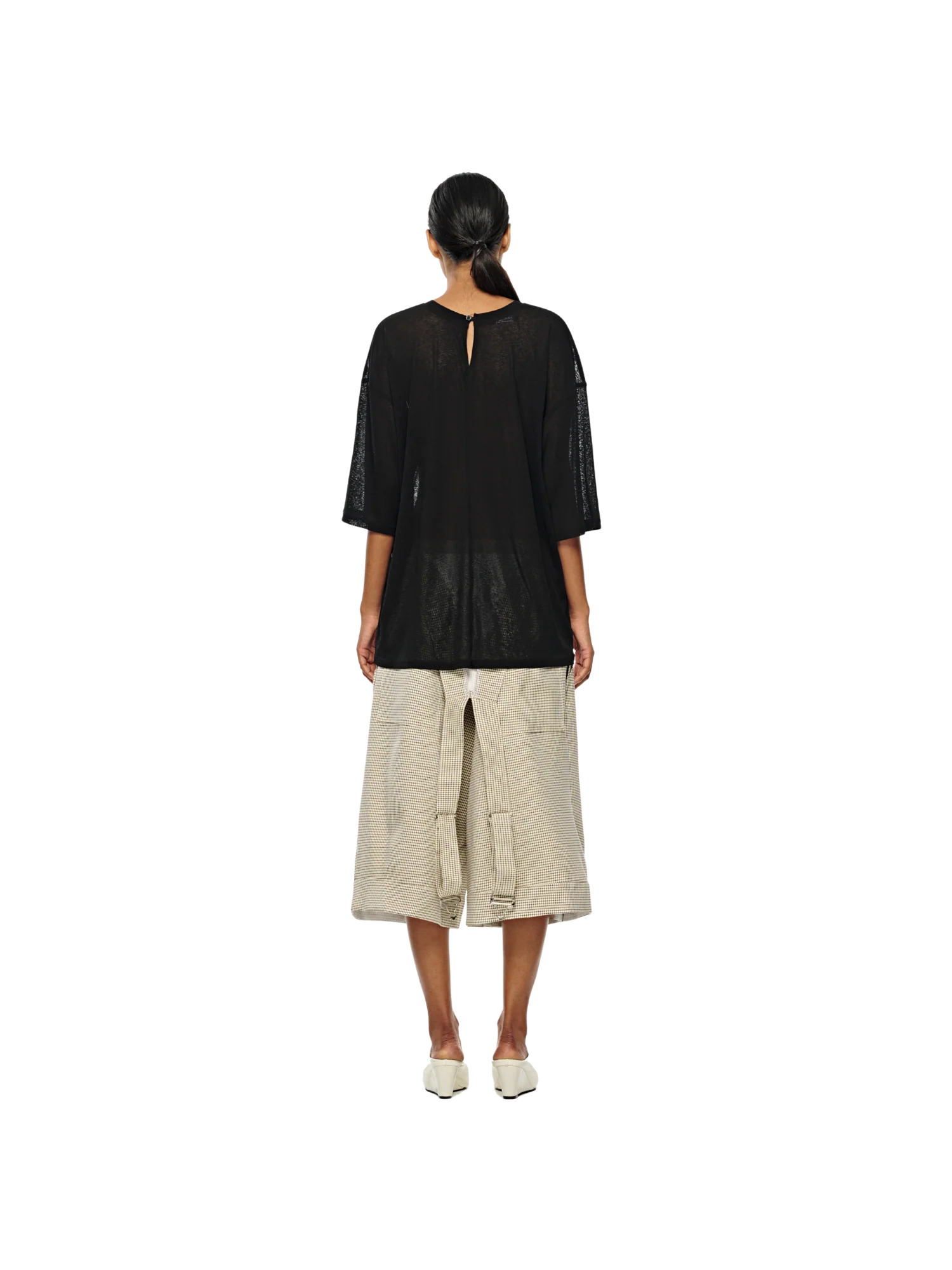 SHEER KNIT T-SHIRT