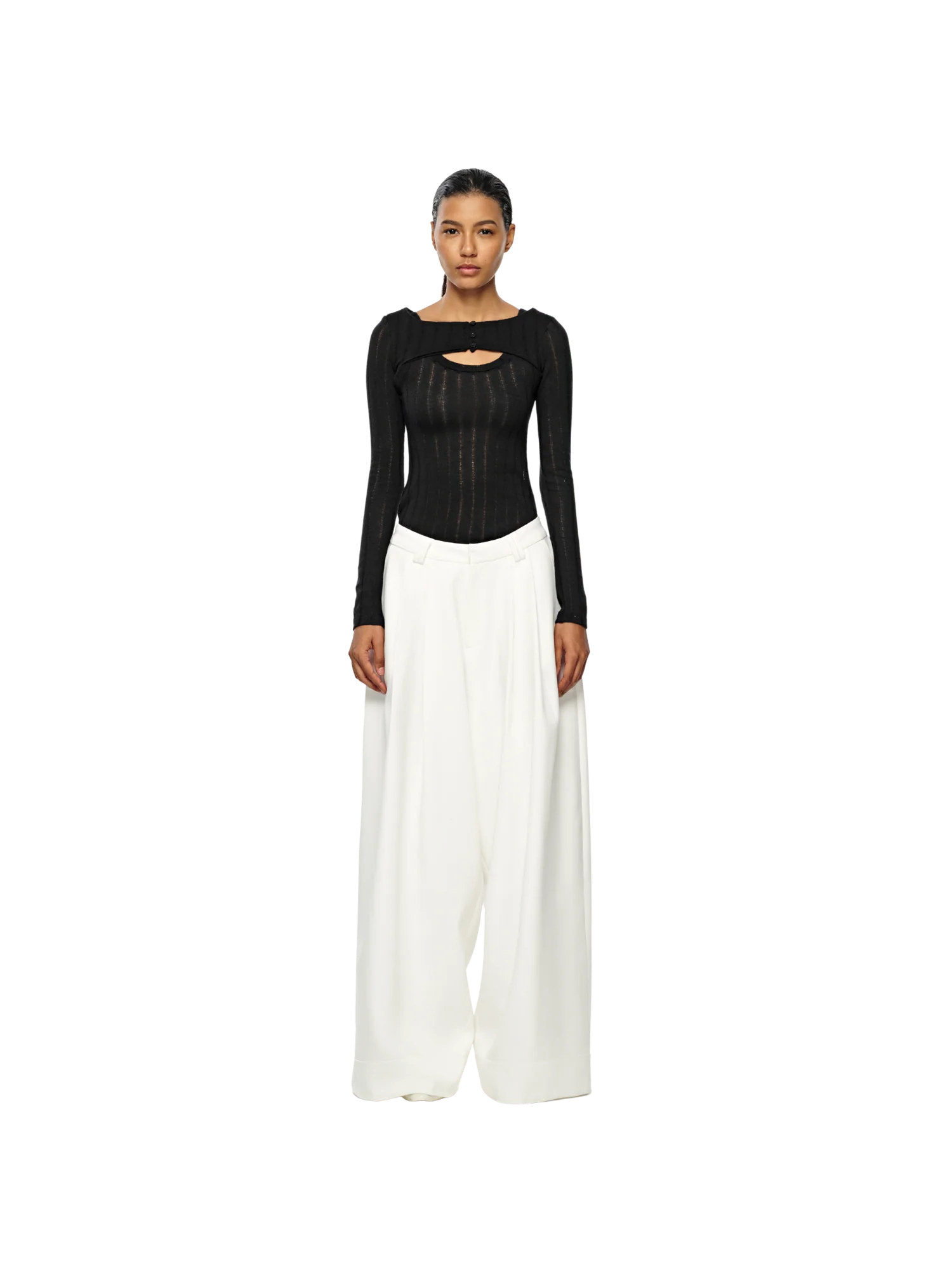 SUPER CROP CARDIGAN WITH CAMI