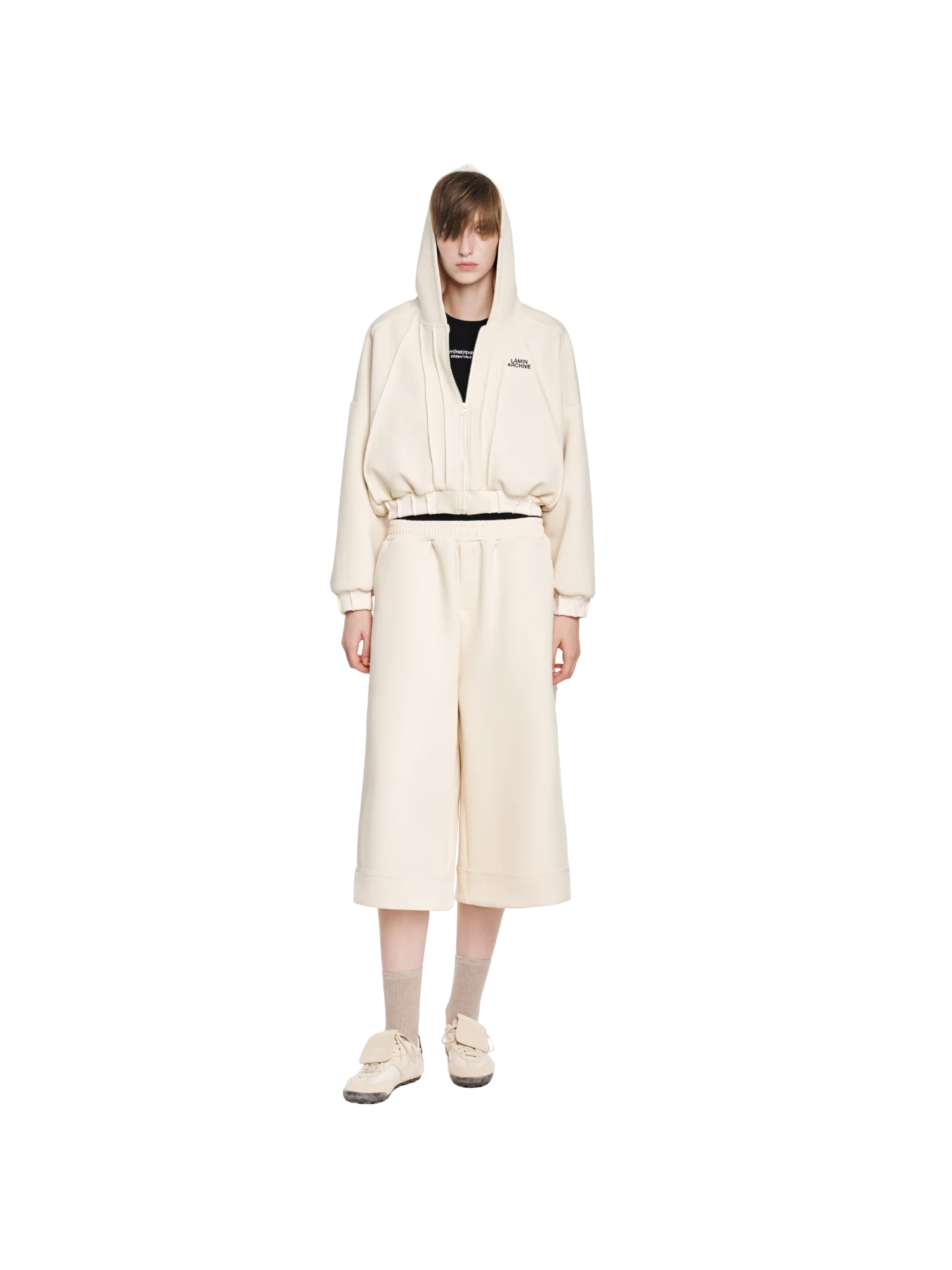 PINTUCK HOODED JACKET
