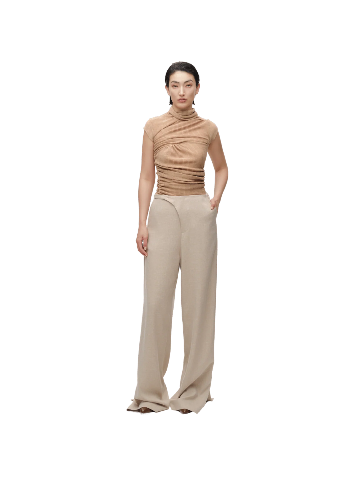 STRAPPY WAISTBAND TROUSERS