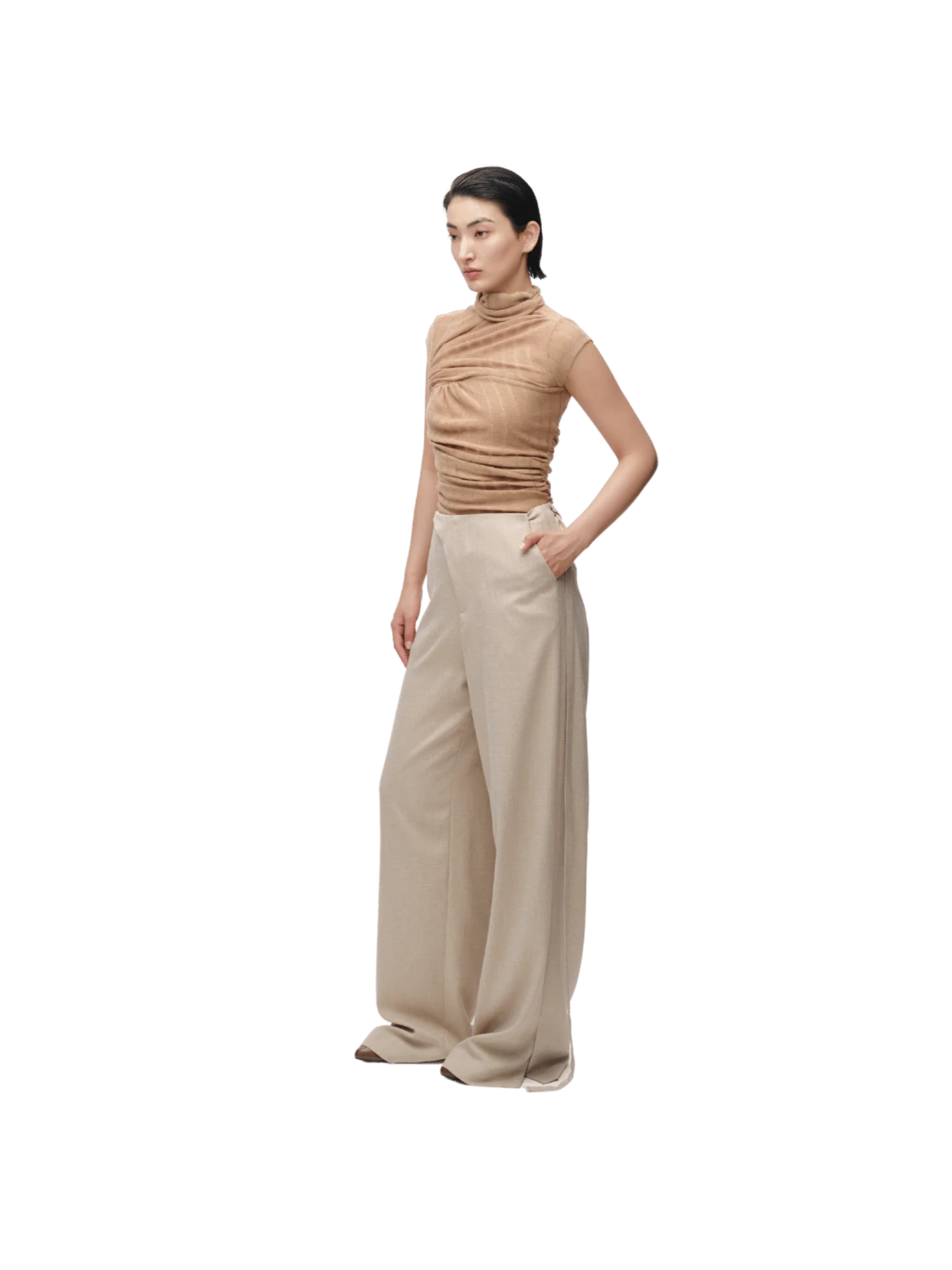 STRAPPY WAISTBAND TROUSERS