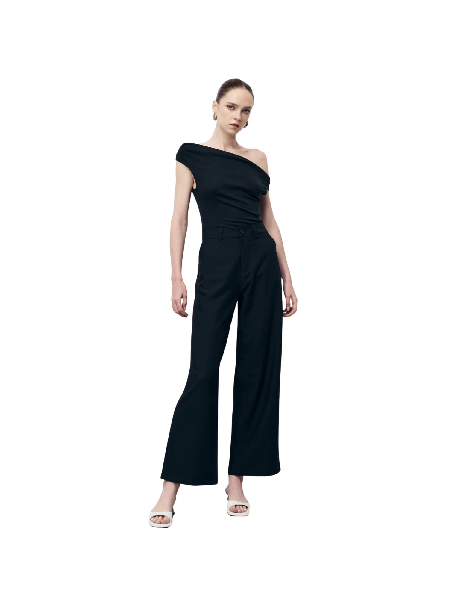 SLEEVELESS COWL NECK TOP