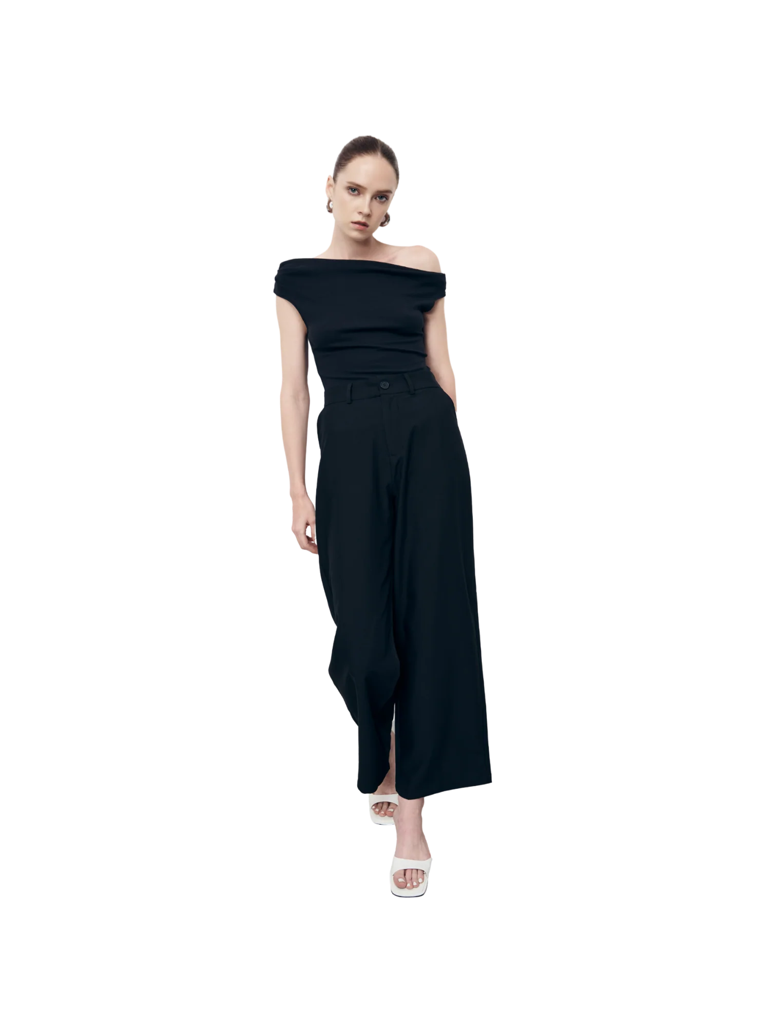 SLEEVELESS COWL NECK TOP