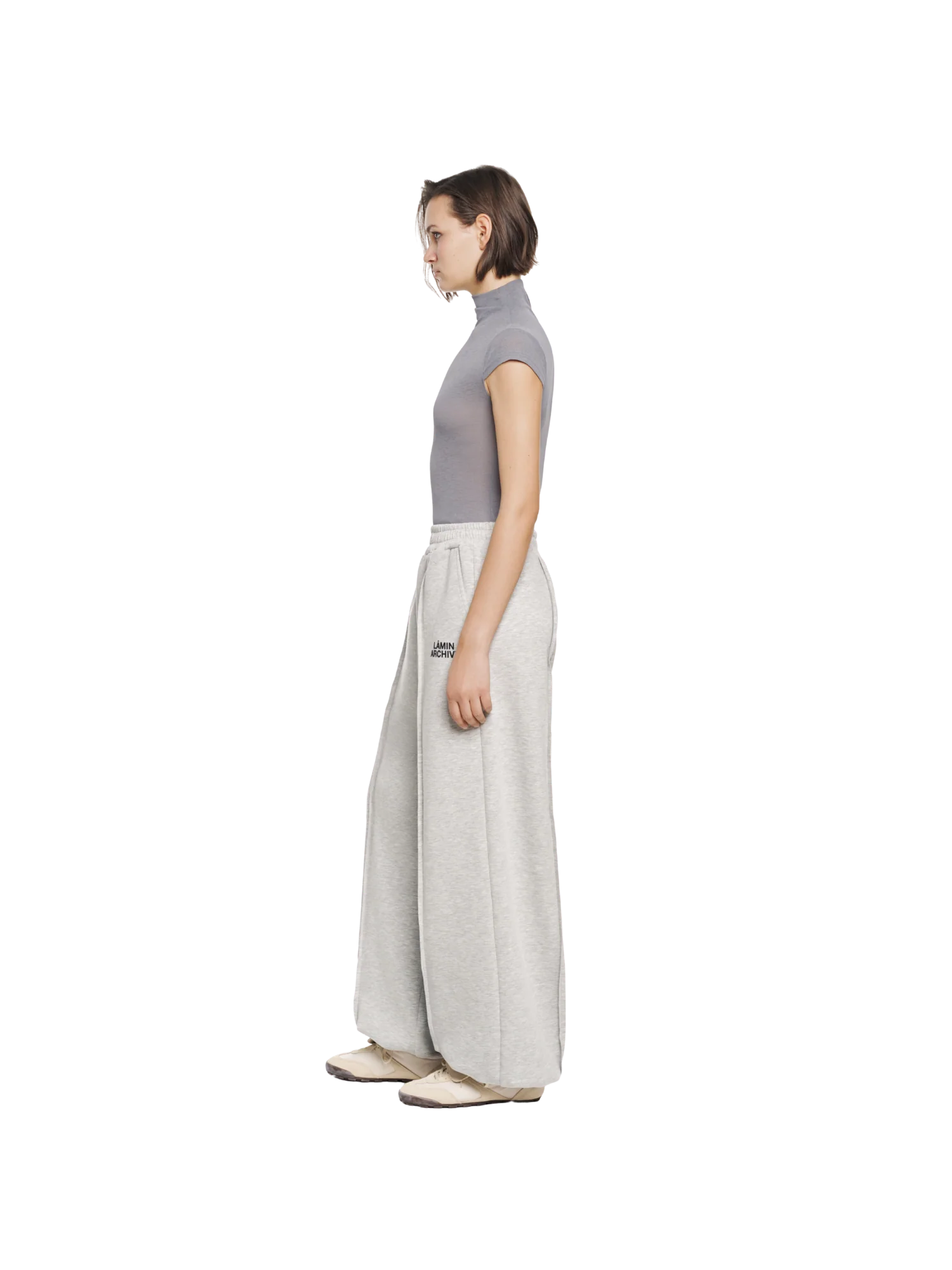 SHEER MOCK NECK BASIC TOP