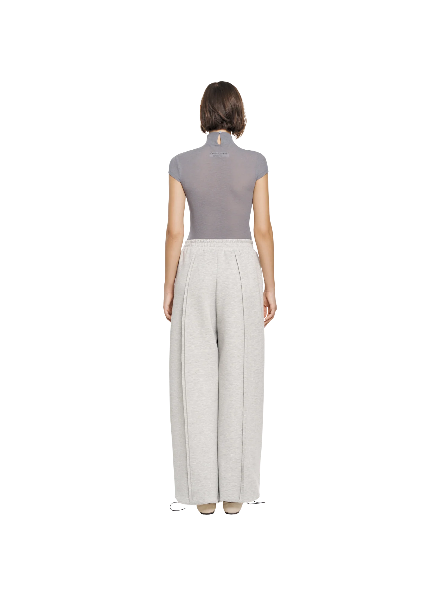 SHEER MOCK NECK BASIC TOP