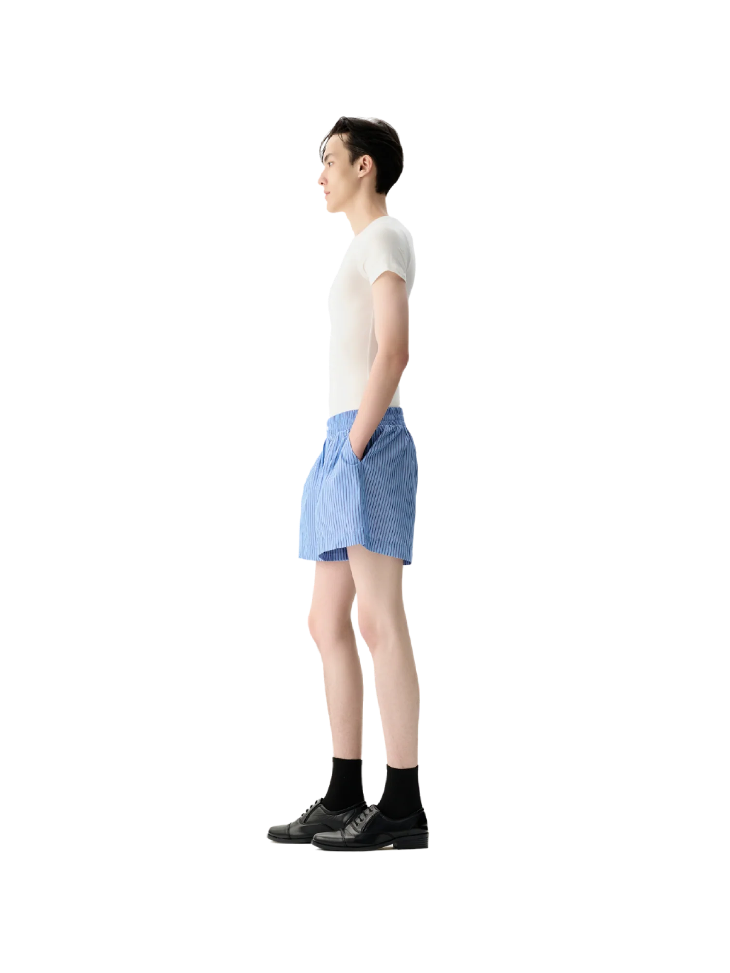 SLIM FIT SHORT SLEEVE TOP - WHITE